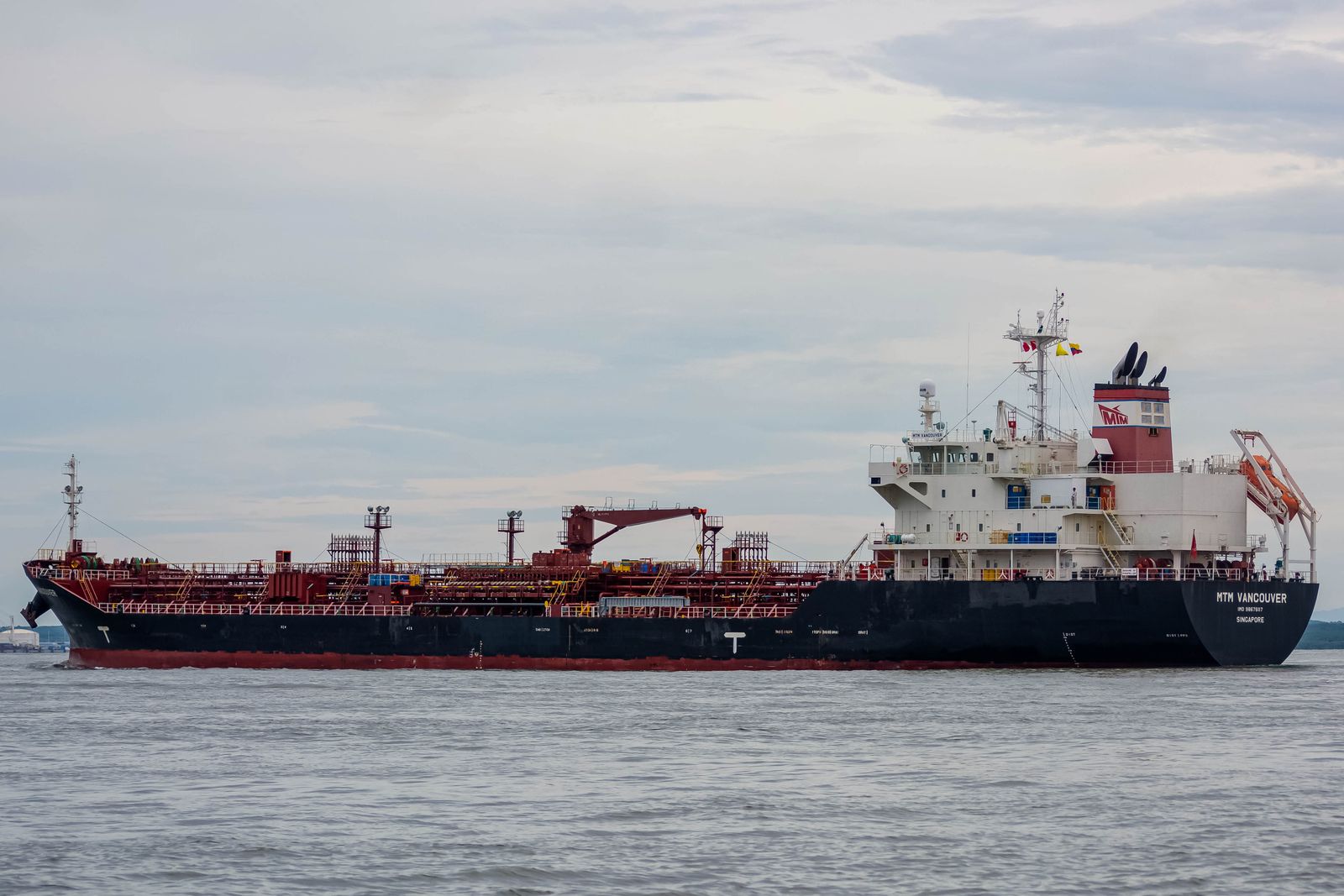 Product tanker underway at sea